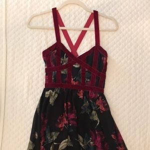 Floor length floral dress